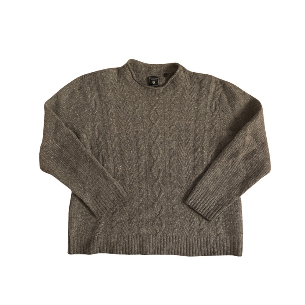 Hudson North Gray Cable Knit Sweater